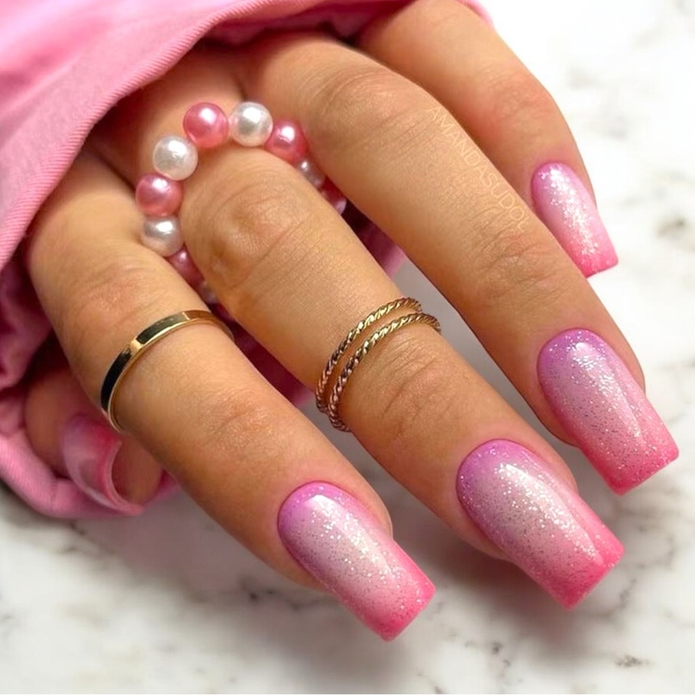 Pink Gradient Nails